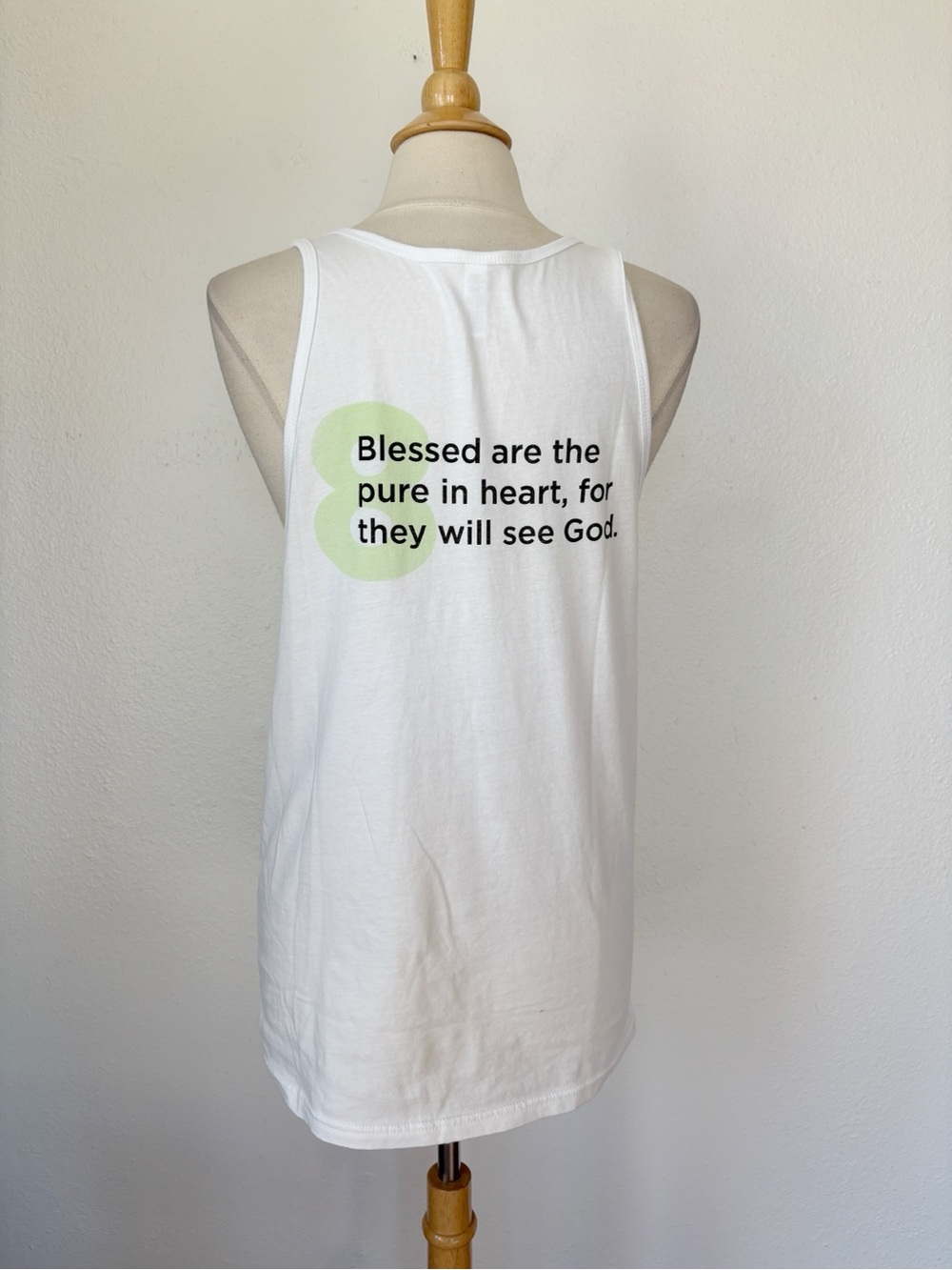 Religious White Work Out Muscle Tank - Picture 3 of 6